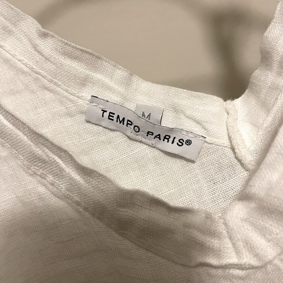 Boutique white tie tank top - Picture 2 of 3